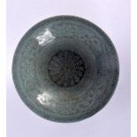 A CHINESE RU WARE TYPE CRACKLE GLAZED BRUSH WASHER 20th Century. 12.5 cm diameter.