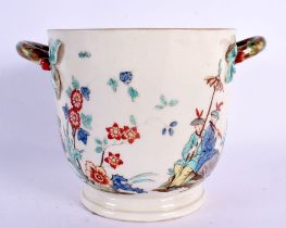 A RARE ANTIQUE FRENCH KAKIEMON ENAMELLED TWIN HANDLED PORCELAIN BOWL possibly Chantilly and 18th Cen