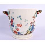 A RARE ANTIQUE FRENCH KAKIEMON ENAMELLED TWIN HANDLED PORCELAIN BOWL possibly Chantilly and 18th Cen