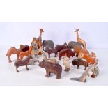 A collection of Noah's Ark wooden animals (27)