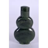 A CHINESE CARVED JADE SNUFF BOTTLE 20th Century. 5 cm x 3 cm.