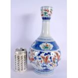 A CHINESE BLUE AND WHITE DOUCAI PORCELAIN VASE 20th Century. 34 cm high.