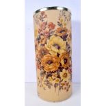 A large vintage fibreglass stick stand decorated with flowers.50 cm.