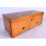 AN ANTIQUE SWISS MUSICAL FOUR AIR MUSICAL BOX. 34 cm x 14 cm.