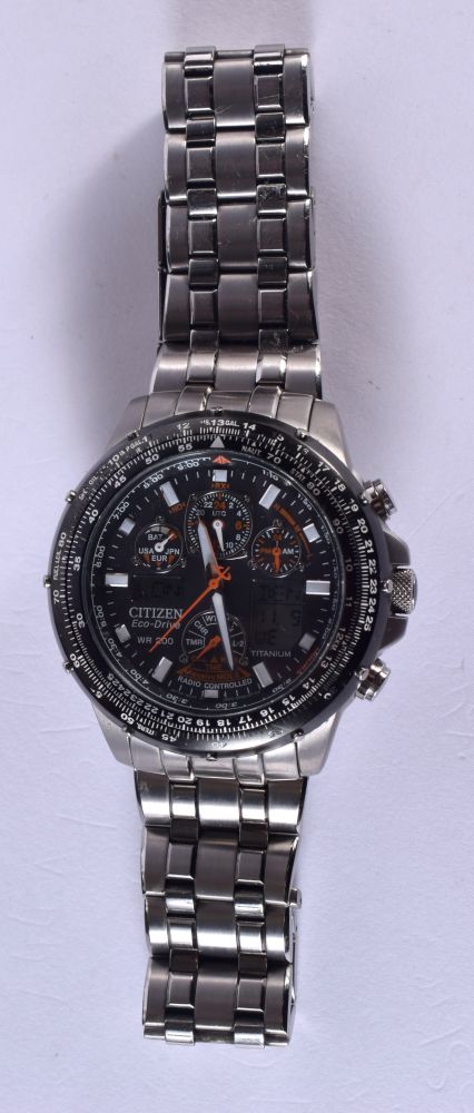 A BOXED MEN'S CITIZEN ECO-DRIVE JY0000-53E SKYHAWK A-T STAINLESS WRISTWATCH WITH PAPERS. 4.8cm incl - Image 3 of 4