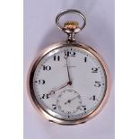 A SILVER LONGINES POCKET WATCH. 86 grams. 5 cm wide.