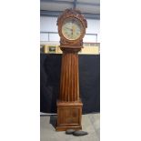 A Victorian Scottish Regulator long case clock 220 x 50 x 27 cm