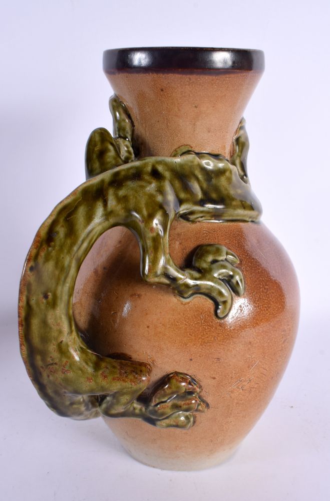 A LARGE ANTIQUE ENGLISH STONEWARE JUG in the manner of Martin Brothers. 27 cm x 15 cm. - Image 3 of 5