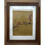 A PAIR OF CHINESE SILK PAINTINGS 20th Century. 60 cm x 45 cm.