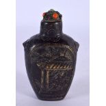 AN EARLY 20TH CENTURY CHINESE BRONZE SNUFF BOTTLE AND STOPPER Late Qing/Republic. 8 cm x 3 cm.
