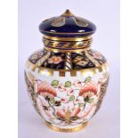 Royal Crown Derby pot pourri vase and cover painted with Imari Witches pattern No 6299 date code for