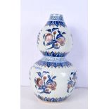 A Chinese porcelain Double Gourd vase decorated with foliage 31 cm.