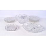 A collection of lead crystal glass dishes, bowls etc largest 12 cm (11).
