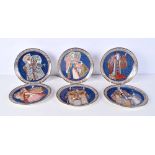 A collection of Limited edition Minton plates from The Archurian Legend series 21 cm (6)