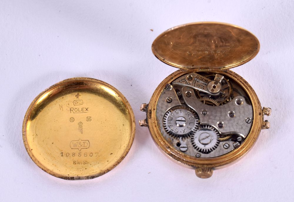 A 9CT GOLD ROLEX MOVEMENT WATCH. 14 grams. 3 cm wide inc crown. - Image 3 of 4