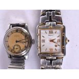 TWO VINTAGE WATCHES, SEIKO AND LONGINES. Seiko 3.2cm incl crown (2)
