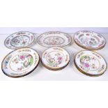 A collection of Copeland Spode plates together with other plates Bridgewood etc