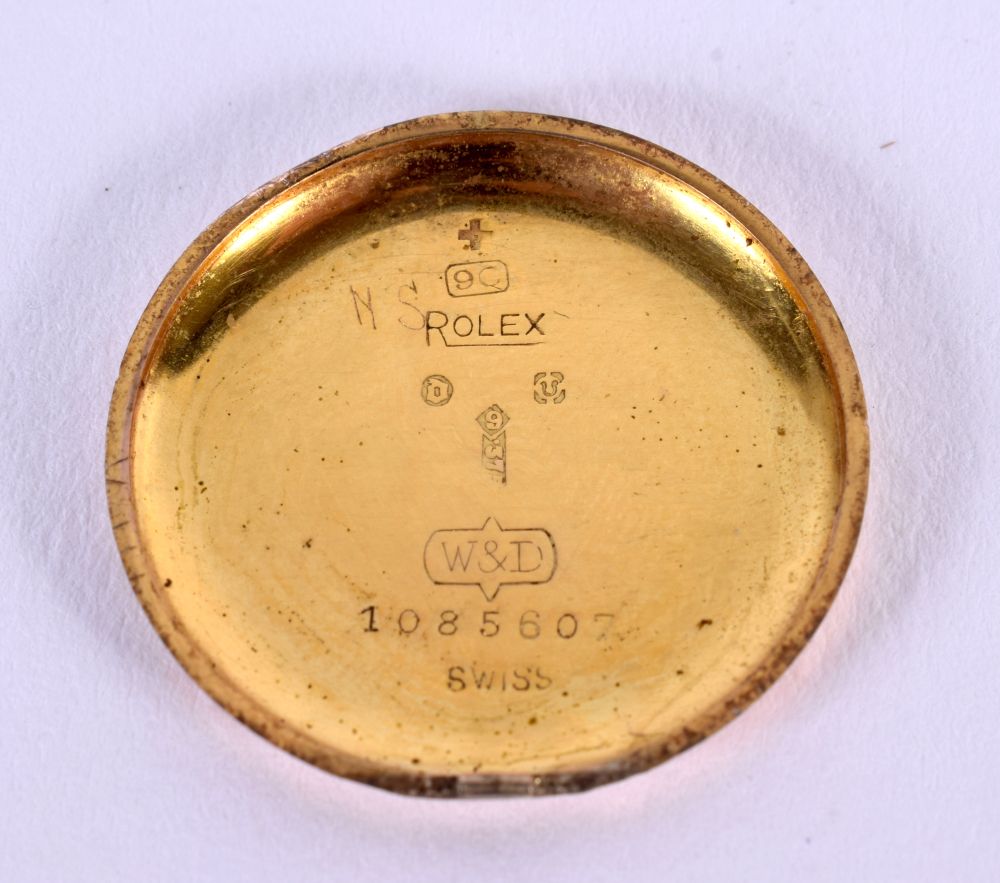 A 9CT GOLD ROLEX MOVEMENT WATCH. 14 grams. 3 cm wide inc crown. - Image 4 of 4