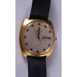 OMEGA DE VILLE GOLD PLATED AUTOMATIC DAY/DATE VINTAGE MEN'S WATCH. 4.2cm incl crown