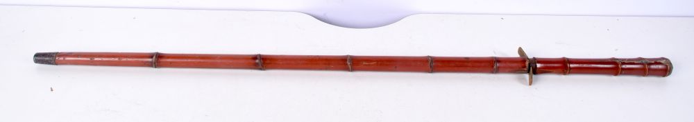 A Sword stick with bamboo sheath 90 cm.