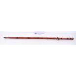 A Sword stick with bamboo sheath 90 cm.