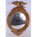 A REGENCY STYLE MIRROR. 62 cm x 45 cm.