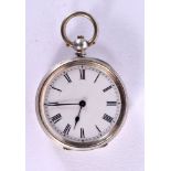 A CONTINENTAL SILVER LADIES FOB WATCH. 40 grams. 3.75 cm wide.
