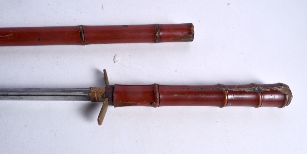 A Sword stick with bamboo sheath 90 cm. - Bild 4 aus 5