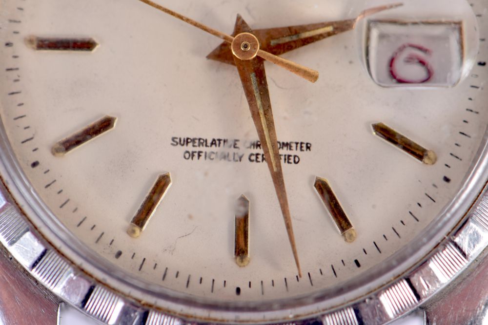 A VINTAGE ROLEX WRISTWATCH. 4 cm wide inc crown. - Image 10 of 10