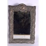 A LARGE EDWARDIAN SILVER MIRROR. Birmingham 1900. 1228 grams overall. 40 cm x 25 cm.