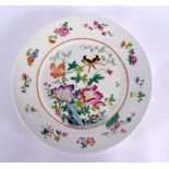 AN EARLY 20TH CENTURY CHINESE FAMILLE ROSE PORCELAIN PLATE Guangxu mark and probably of the period.
