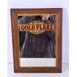 A framed vintage Wills Gold flake cigarettes mirror 34 x 24 cm.