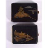 A MATCHED PAIR OF EARLY 20TH CENTURY JAPANESE MEIJI PERIOD MIXED METAL VESTA CASES one by Yoshinosuk