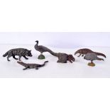 A collection of Elastolin animals 13 x 7 cm. (6)