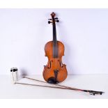 A cased violin 60cm.
