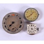 3 WATCH MOVEMENTS. Largest dial 3cm (3)