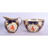 Royal Crown Derby jug and basin painted with pattern 1953, date mark 1901. 7cm high