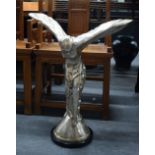 A LARGE CONTEMPORARY SPIRIT OF ECSTASY SCULPTURE. 78 cm x 61 cm.