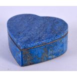 A HEART SHAPED BOX AND COVER. 5.8cm x 6cm x 2.2cm