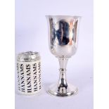 AN EDWARDIAN SILVER GOBLET. Birmingham 1900. 626 grams. 21 cm x 10 cm.