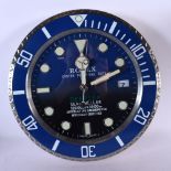 A ROLEX SHOP DISPLAY ADVERTISING WALL CLOCK. 33 cm diameter.