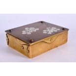 AN ART DECO MIXED METAL STAMP BOX. 6.5 cm x 8.5 cm.