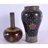 A 19TH CENTURY JAPANESE MEIJI PERIOD CLOISONNE ENAMEL VASE Attributed to Namikawa Yasuyuki, together