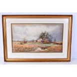 Circle of Wiggs Kiddaird (1875-1915) large framed 19th Century English Countryside 34 x 61 cm