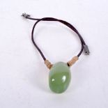 A small jade boulder necklace 3 cm.