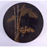 AN EARLY 20TH CENTURY JAPANESE MEIJI PERIOD MIXED METAL DISH by Torahiko Minami I, decorated with ba