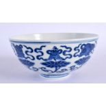 AN EARLY 20TH CENTURY CHINESE BLUE AND WHITE PORCELAIN BOWL Guangxu mark and period. 13.5 cm diamete