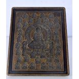 A Chinese Tibetan bronze Buddha Mould 8 x 14 x 12 cm