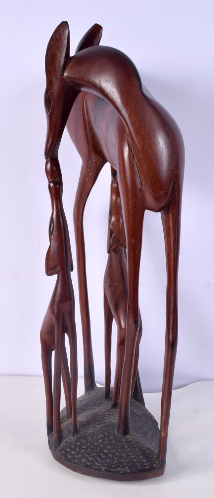 AN AFRICAN CARVED HARDWOOD TRIBAL ANTELOPE. 52 cm x 30 cm. - Image 2 of 4