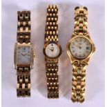 THREE WATCHES. Largest 2.75 cm wide. (3)